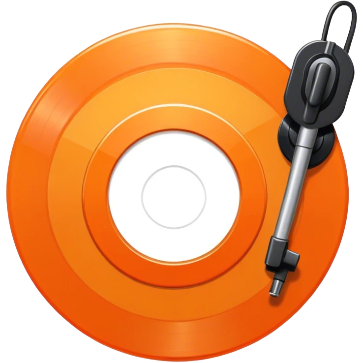  vinyl record orange emoji