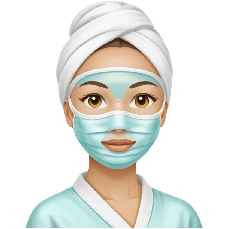 Lady with spa face mask  emoji