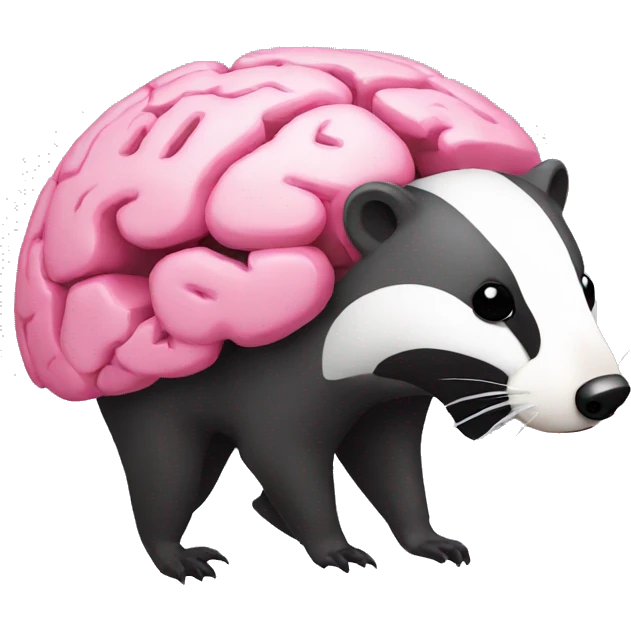 badger pink brain  emoji