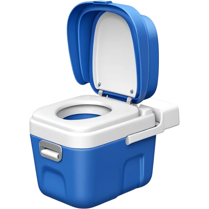 portable toilet portaloo minimal blue and white clean lines apple emoji style emoji
