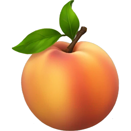 black peach emoji