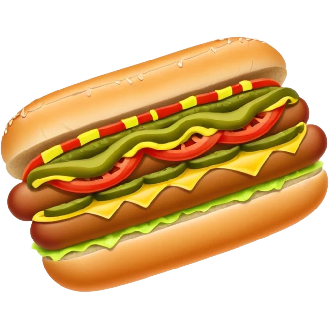 Chicago style hot dog emoji