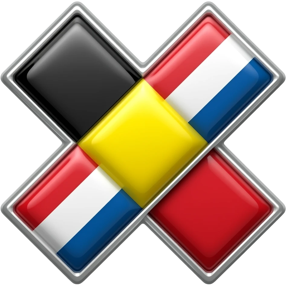 belgium netherlands flag pin crossed emoji