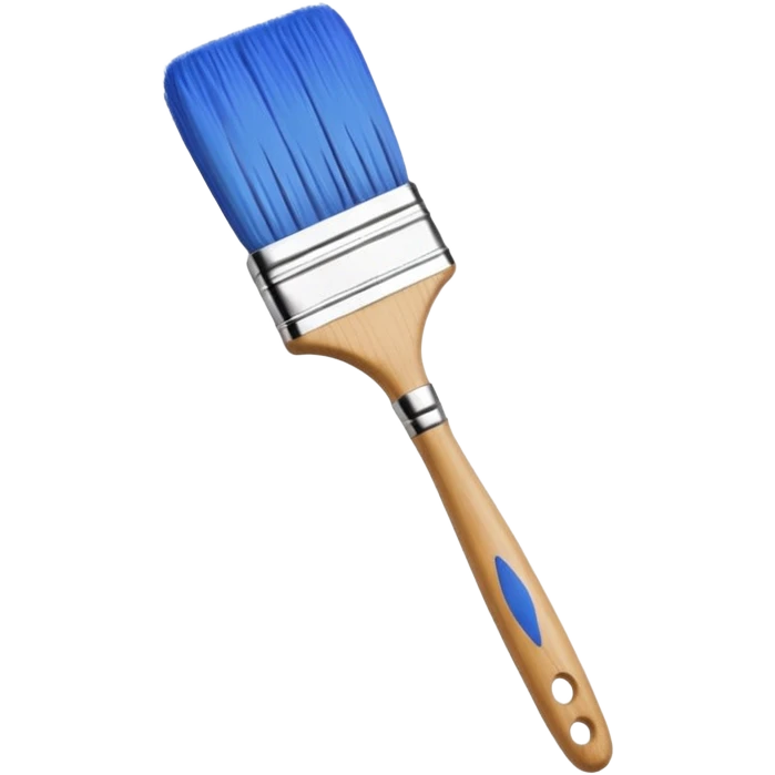 art blue paint brush  emoji