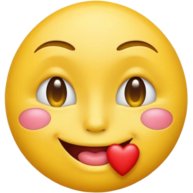 Make me an emoji doing a kiss face emoji