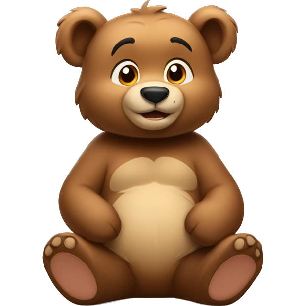 Disney bear cub sitting down emoji