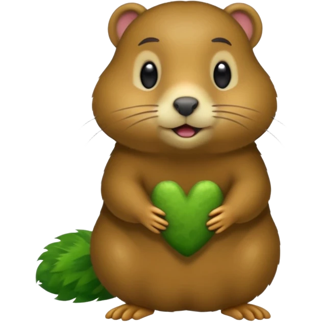 I want it to be a green gopher but make it a whole body emoji