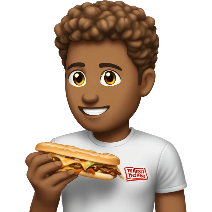 tyler my boyfriend eating in n out cheeburgers while also stuffing dominos pizza emoji