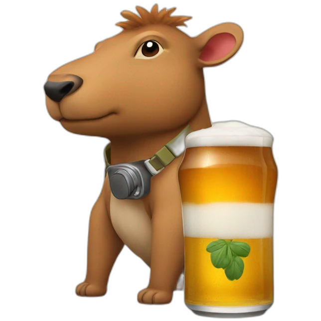 Controleer with capibara and beer emoji