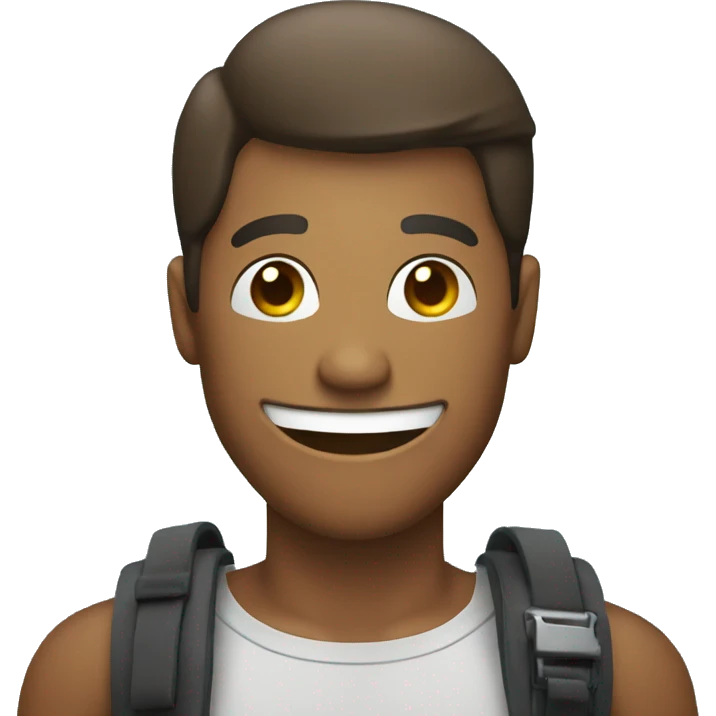 persona viendo celular sonriendo emoji