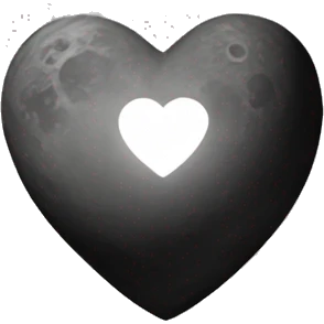 Heart on the moon emoji