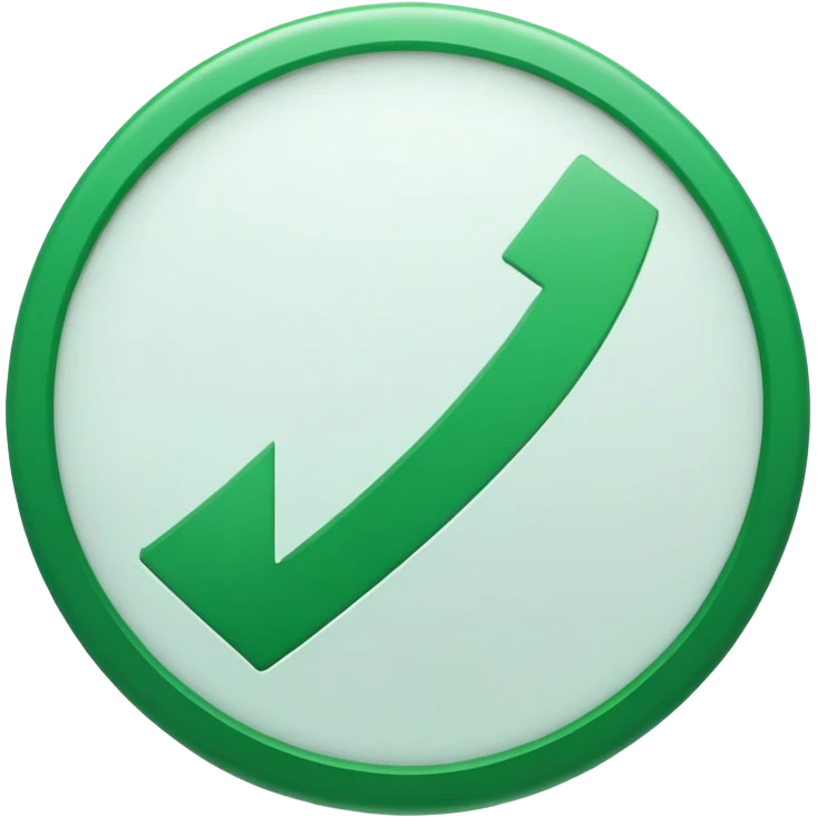 check mark in green circle emoji