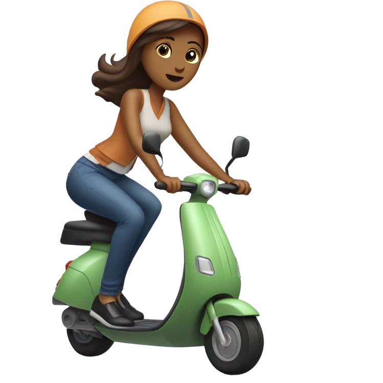a women on electric scooter rob emoji