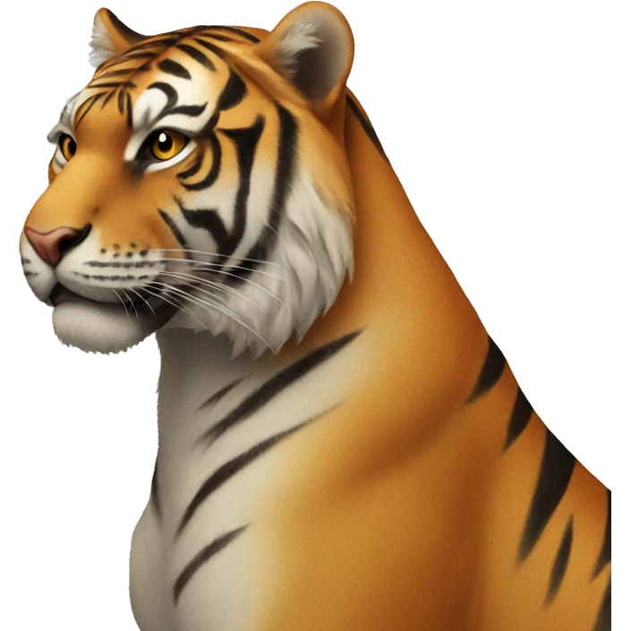 A man on a tiger emoji