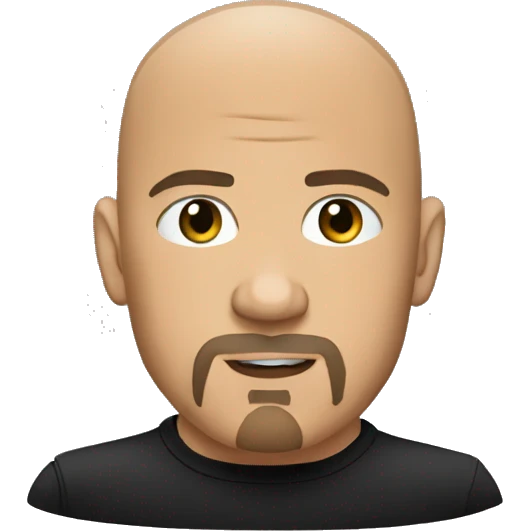 vin diesel with goatee and black shirt emoji