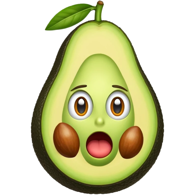 Shocked avocado emoji