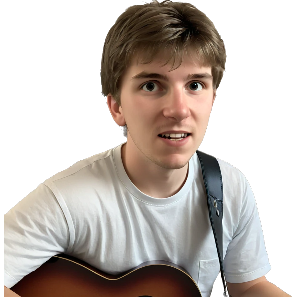 boy with guitar by window emoji