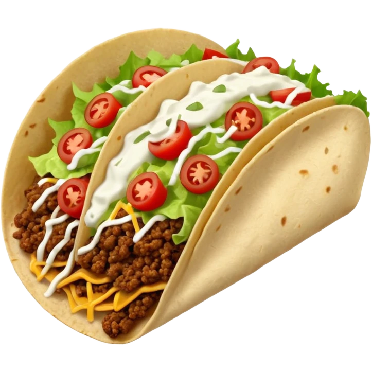 
Street food taco with toppings emoji