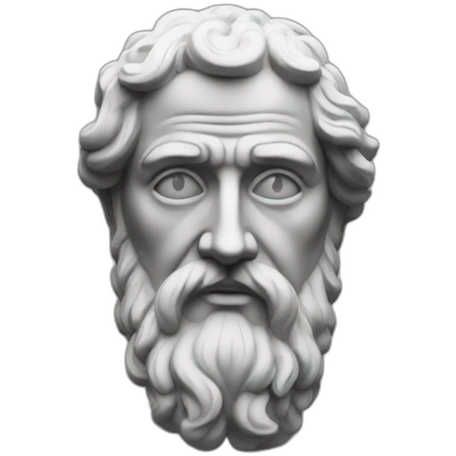 Stoic statue man emoji