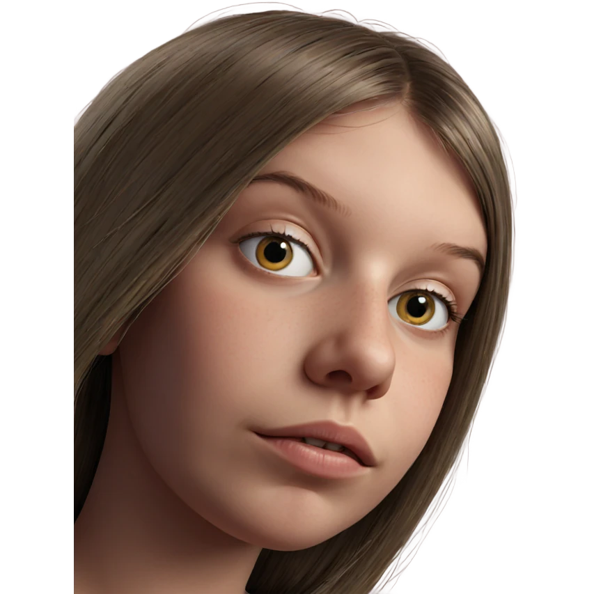 realistic portrait of girl emoji