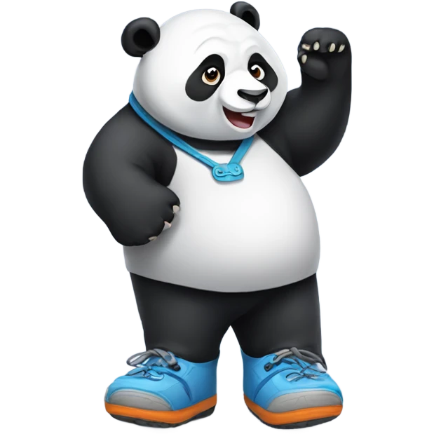 Panda wearing Crocs emoji