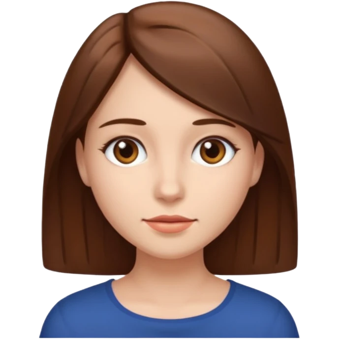 femme cheveux lisses bruns emoji