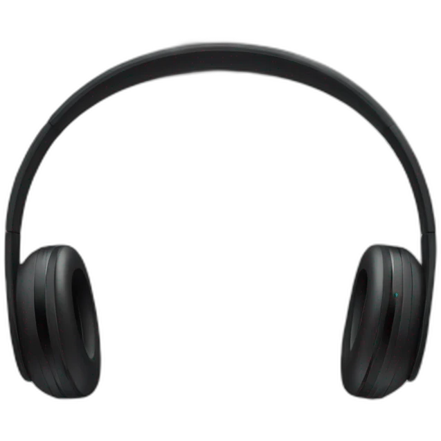 Black bluetooth headphones emoji