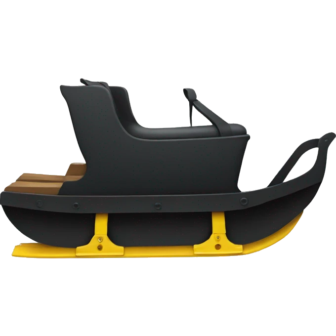 Black sled emoji