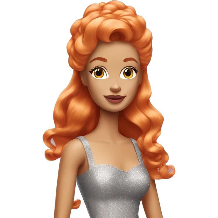 glamorous ginger barbie  emoji