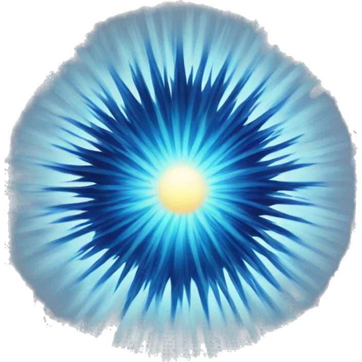 blue light sphere radiating aura  emoji