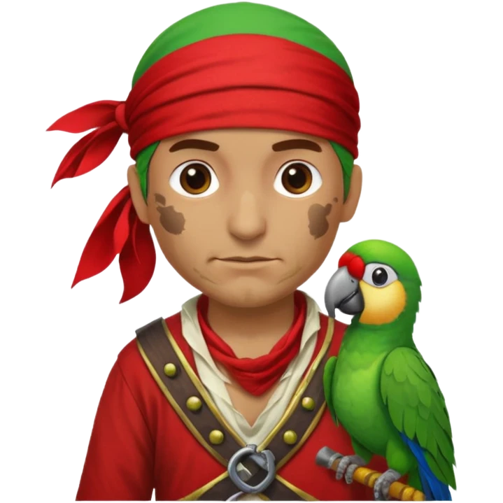 pirate and parrot emoji