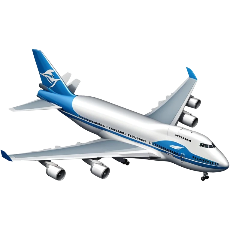 Boeing 747 jumbo jet with distinctive hump emoji