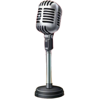 Icon for 50s American Musical Theater: a retro stage with neon lights, a classic microphone, musical notes, vintage theater curtains, and Broadway-style elements. Avoid focusing solely on the piano. Transparent background. emoji