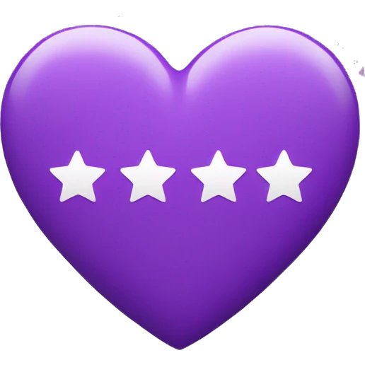 purple heart with stars emoji