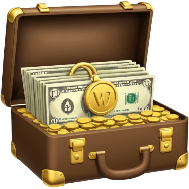 open wifi money filled briefcase emoji