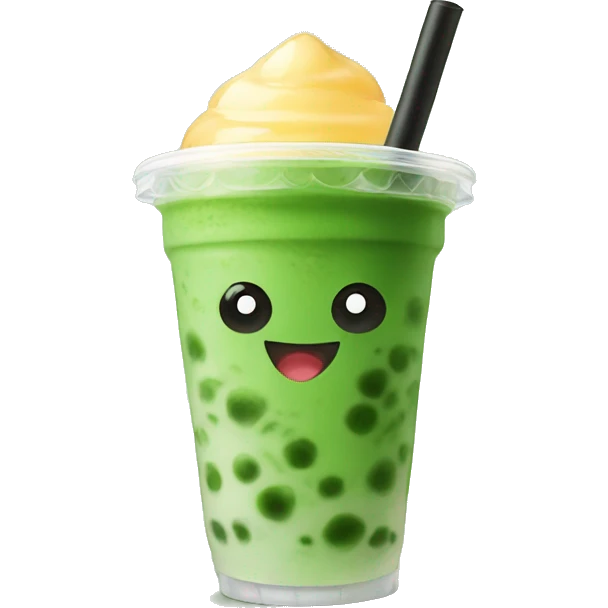 matcha bubble tea emoji