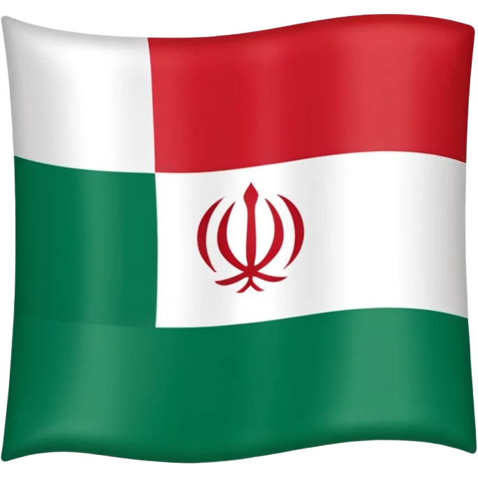 square iranian flag green white and red  emoji