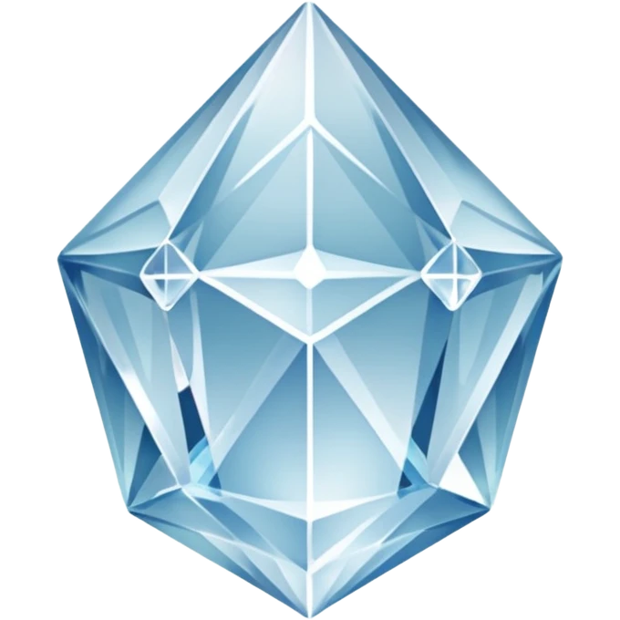 generate beautiful white crystal capital i emoji