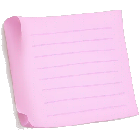 pastel pink note emoji