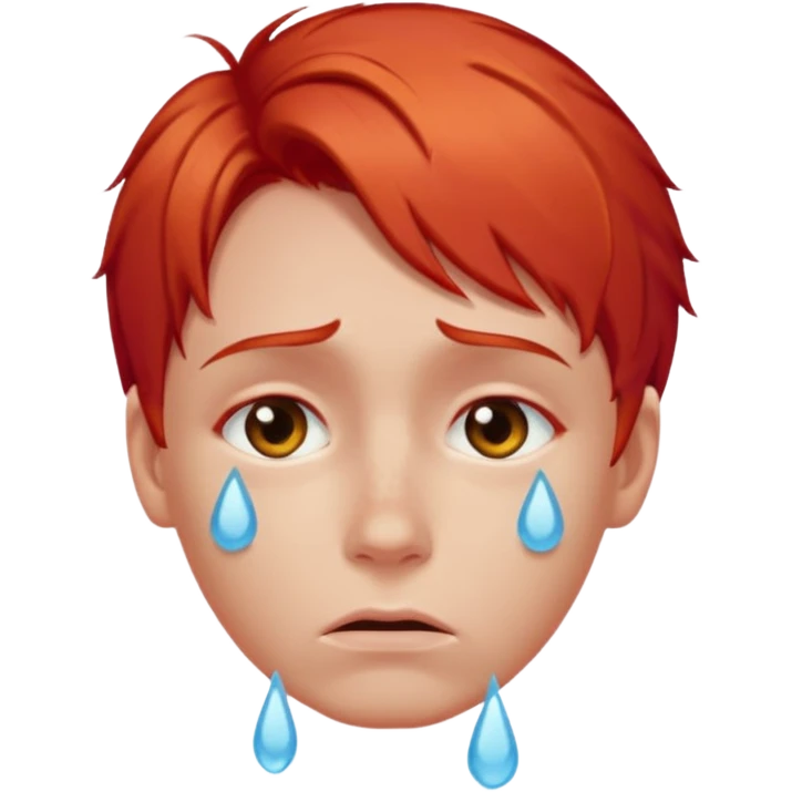 👨‍🦰😔💧 emoji