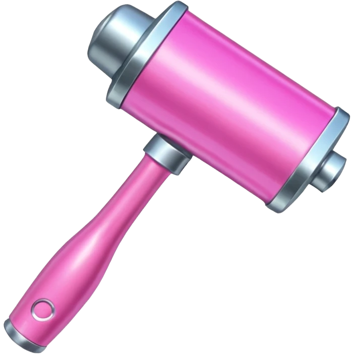 Pink big party hammer emoji