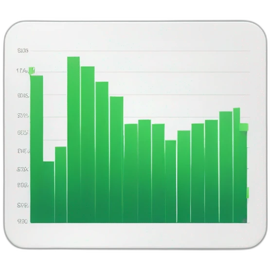 green above white bar chart emoji