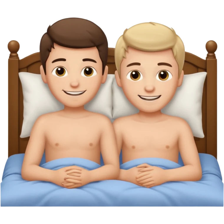 Two boys in bed emoji
