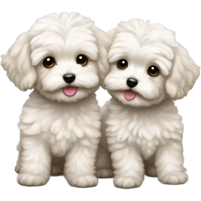 2 maltipoo pups sisters  emoji
