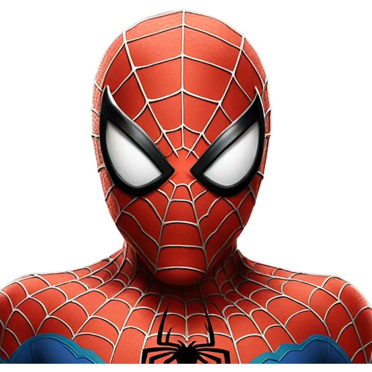 spider-man with a freaky smile emoji