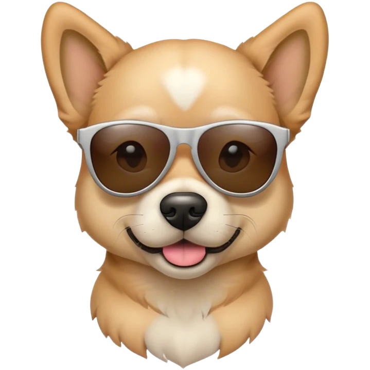 Dog with sunglasses emoji