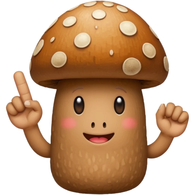 mushroom middle finger emoji
