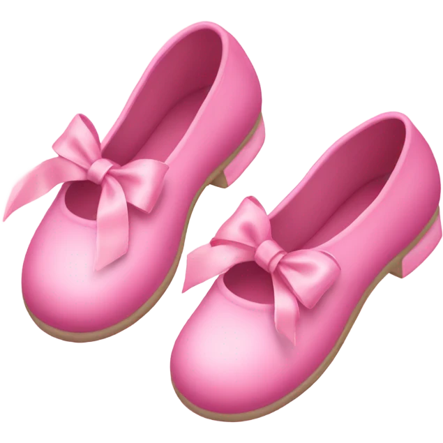 pink soft shoes with ribbon emoji