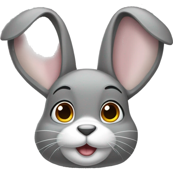 Gray floppy ear rabbit emoji