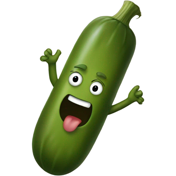 Pickle with arms and legs  emoji